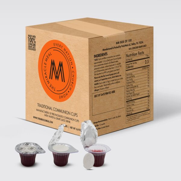 The Miracle Meal Pre-filled Traditional Communion Cups With Wafer & 100% Concord Grape Juice - Image 4