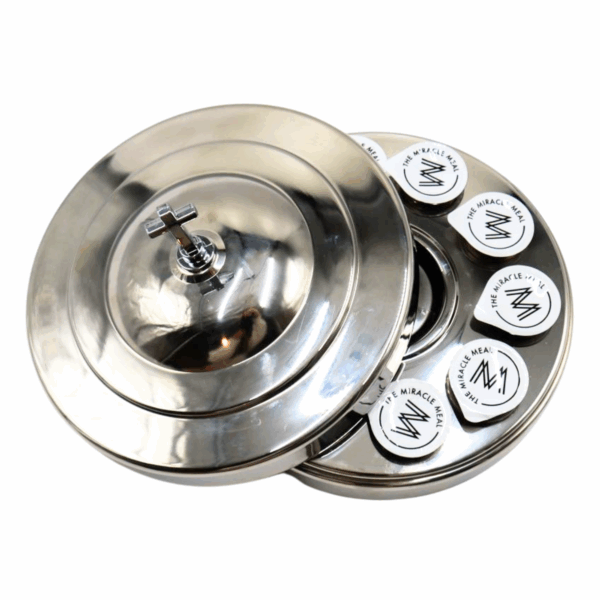 Miracle Meal Premium Travelling Communion Tray – Stainless Steel 10-Cup Communion Ware - Image 2